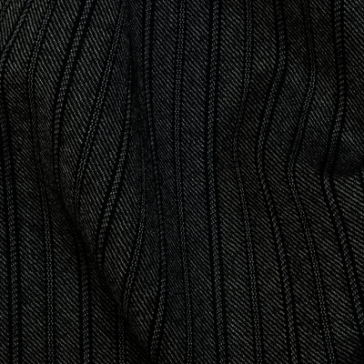 Alfred Brown / Black Twill w/ Dark Grey Morning Stripe / 100% Wool / 390gms / 700/T1234A/1