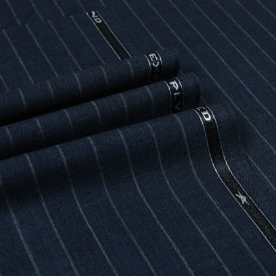 Standeven / Blue Bold Stripe / 100% High Twist Wool / 310gms / 27023