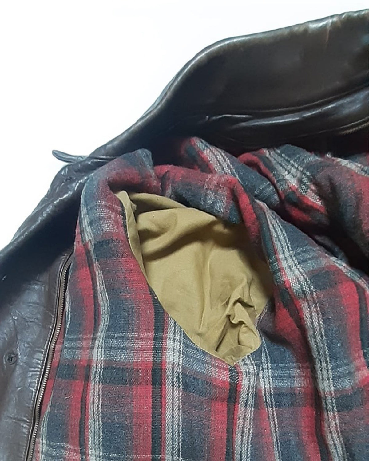 1950s French Leather Coat Size 42/44 Short