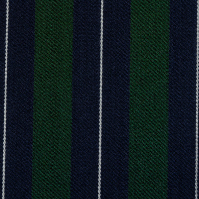 Moons / Navy & Green & White Blazer Stripe / 60% Wool 40% Cotton / 410gms / W3349