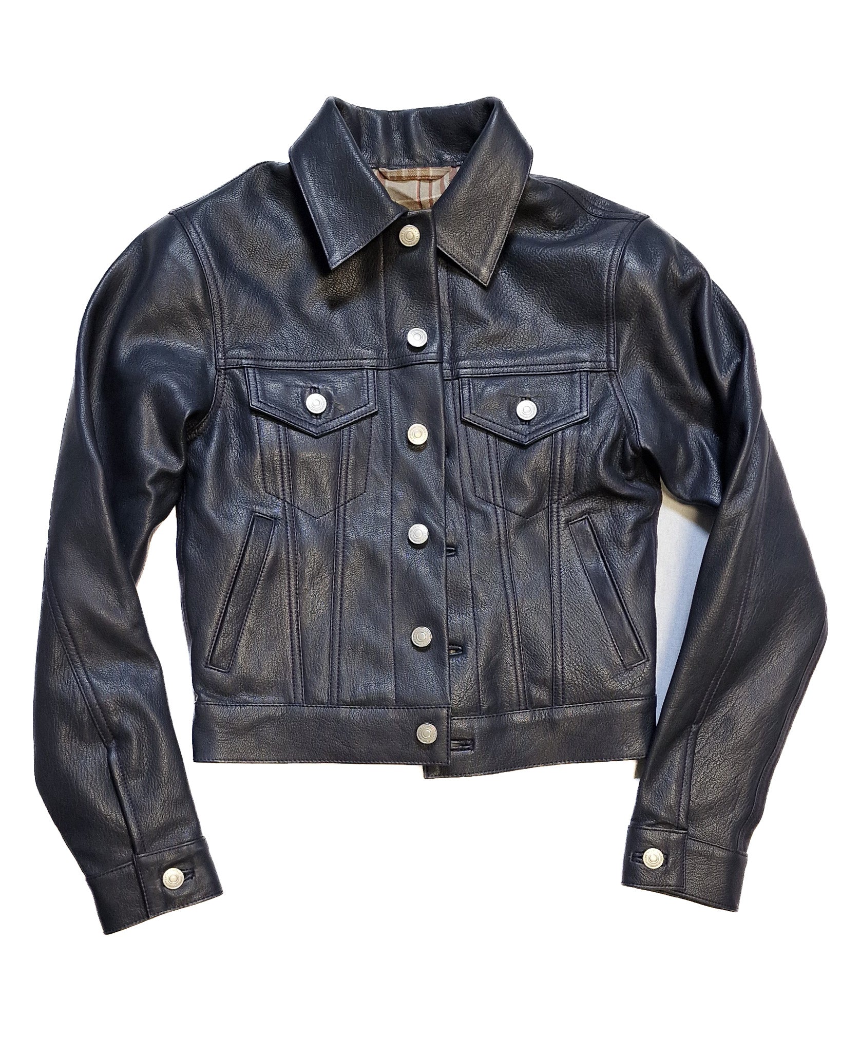 Sample Midnight Leather Jacket Size 8