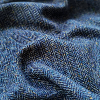 Magee / Blue Flecked Donegal Tweed Herringbone / 100% Lambswool / 400/430gms / 912/7204