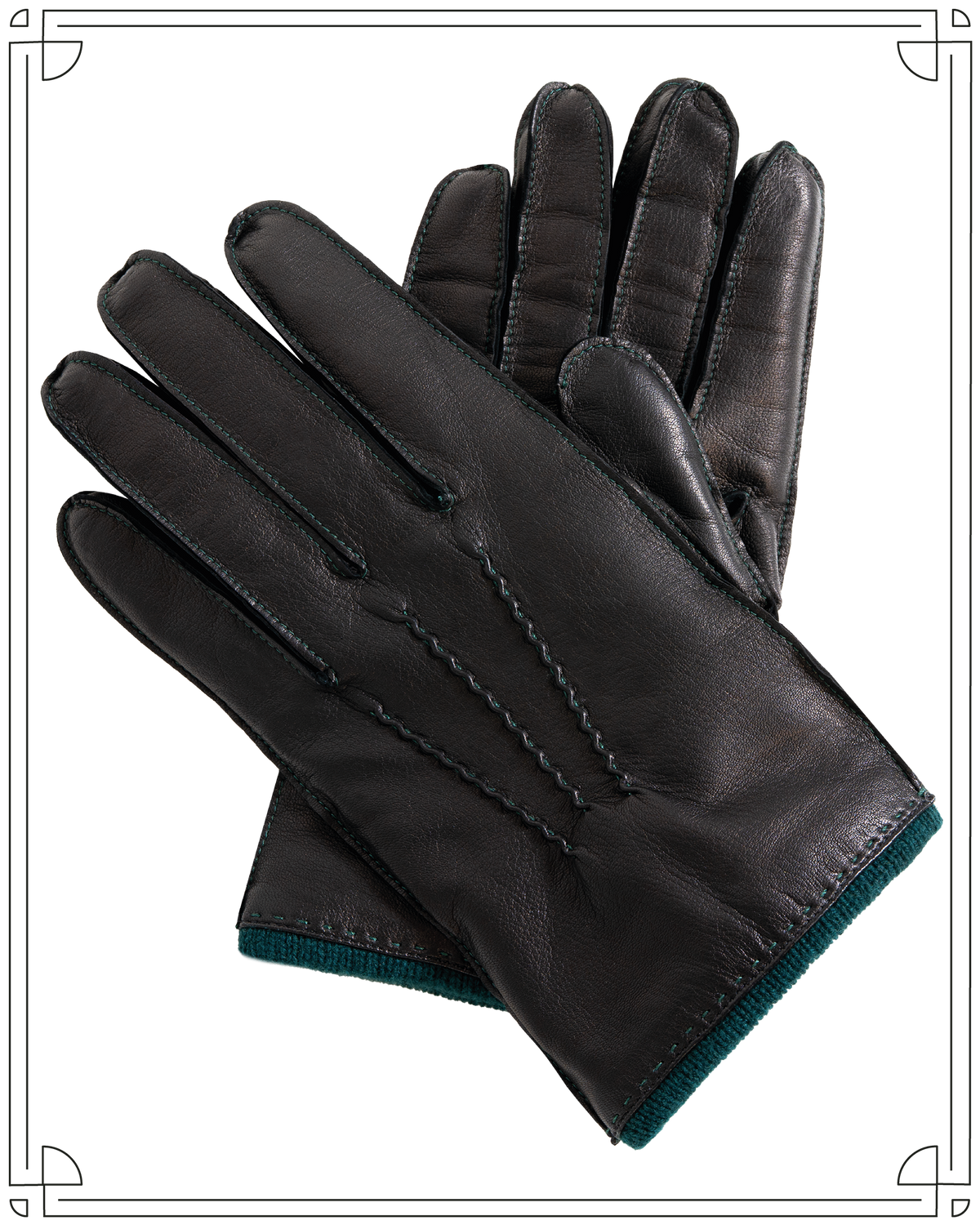 Dents x Cathcart Black Warminster Gloves