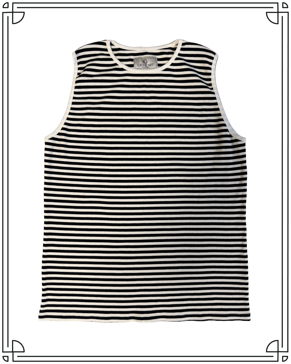 Sample Black & White Hooped Vest Size XL