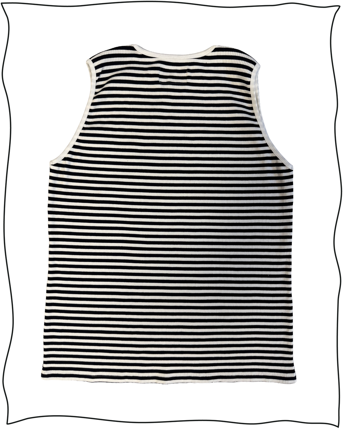 Sample Black & White Hooped Vest Size XL