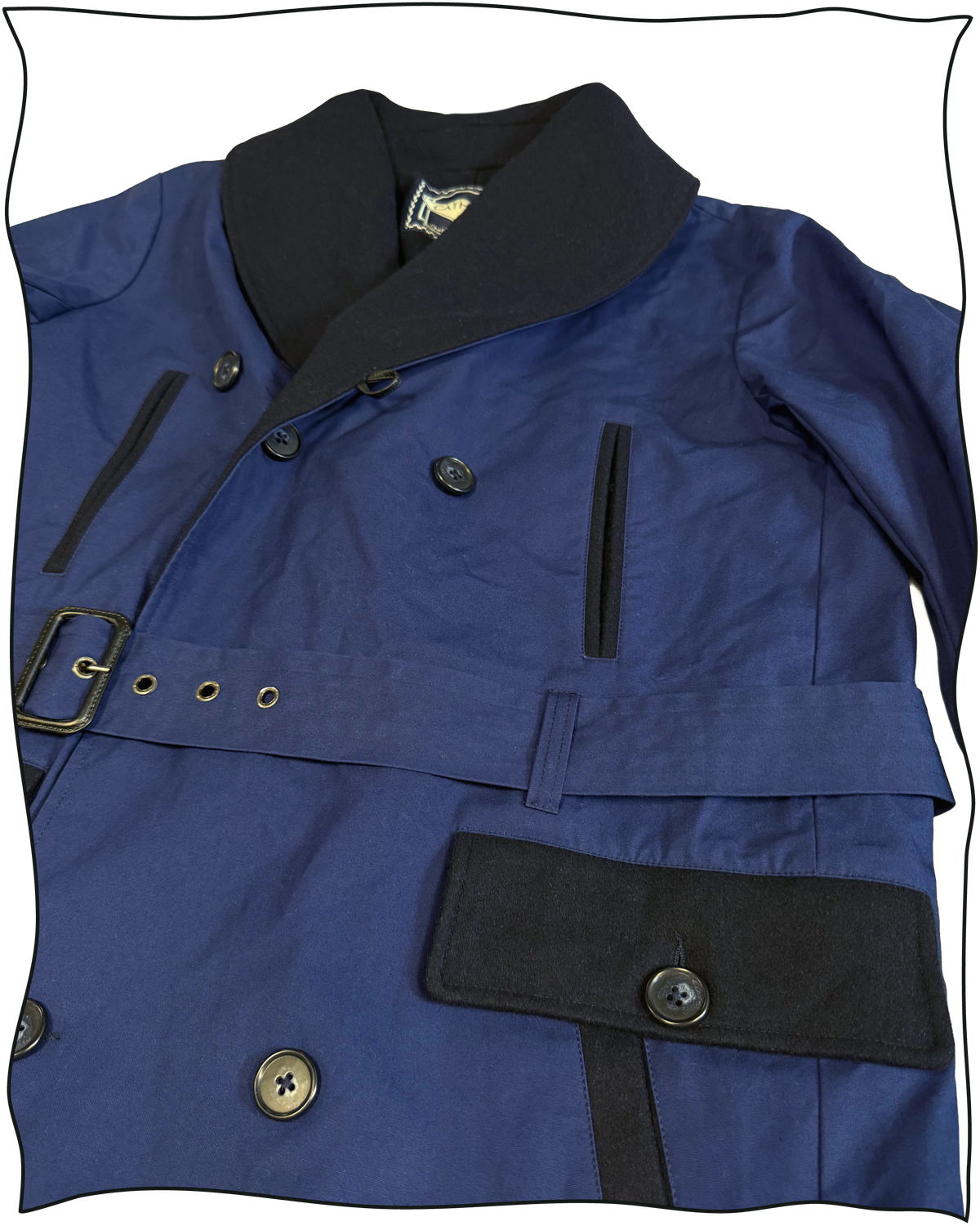 Sample Blue Canvas and Melton Mackinaw Size 40