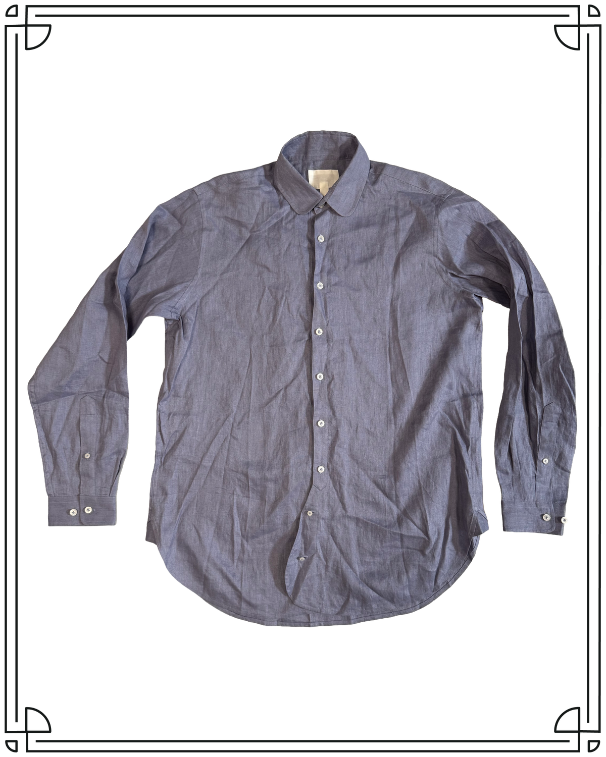Sample Anthracite Club Collar Shirt Size 15.5