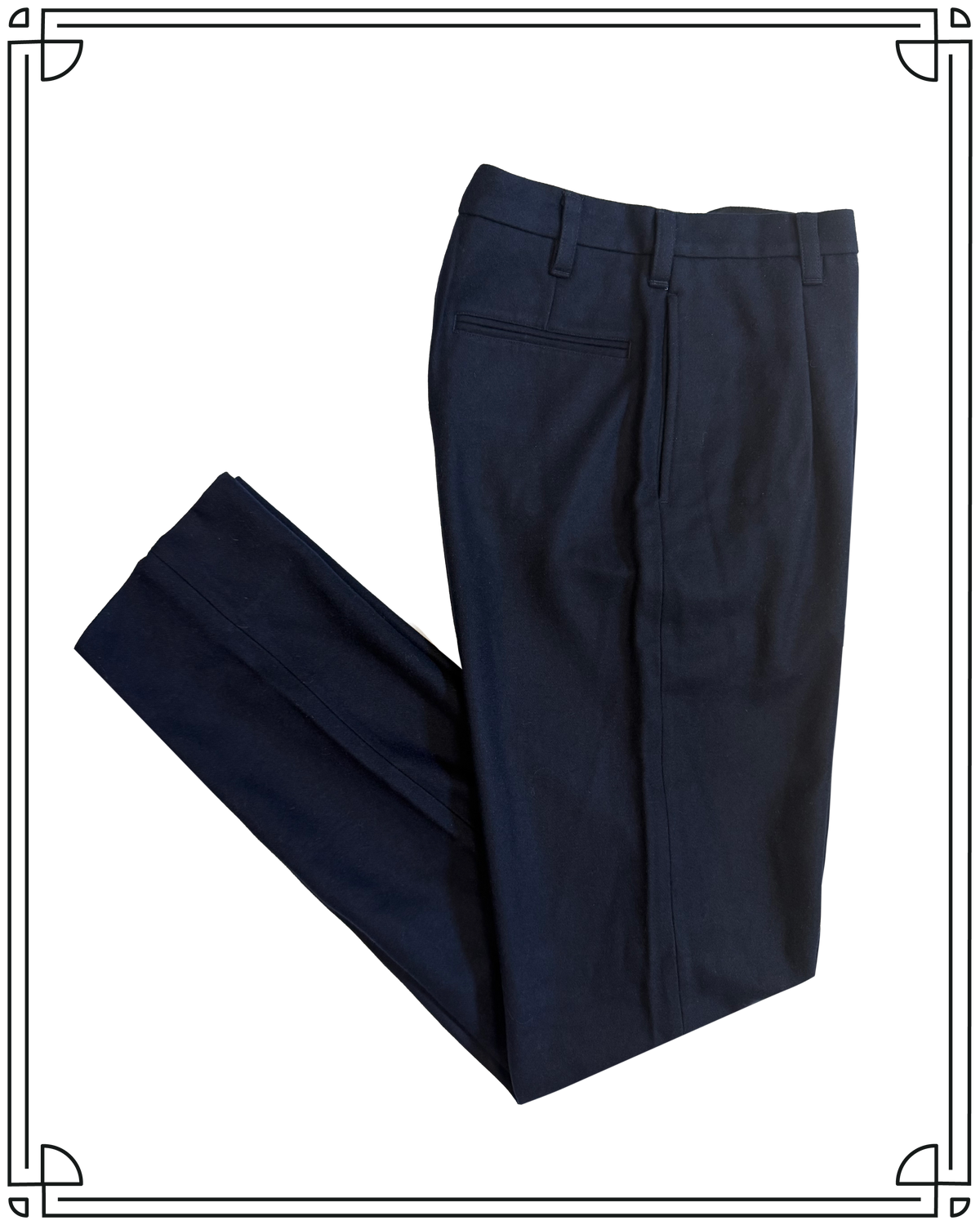 Sample Navy Astor Flannel Trousers Size 30