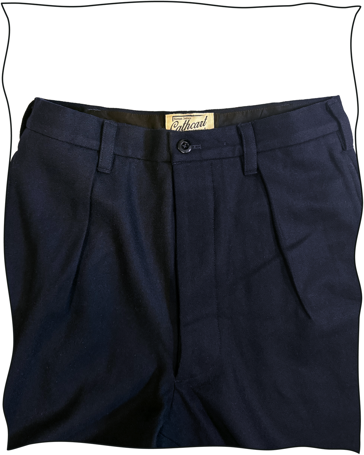 Sample Navy Astor Flannel Trousers Size 30