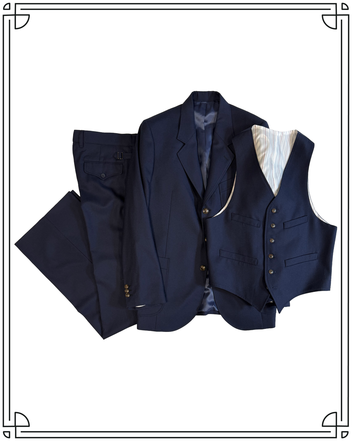 Sample Navy Worsted King Cole Suit Size 40/34