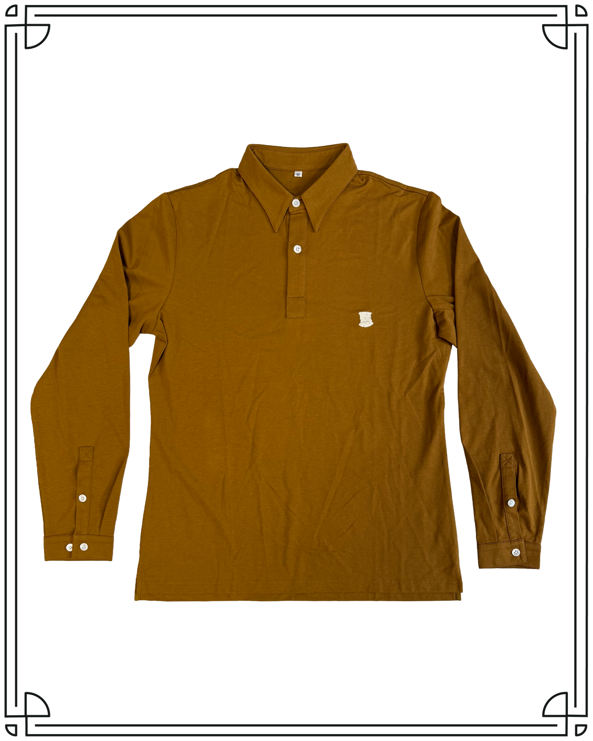 Sample Turmeric Long Sleeve Polo 'Bulldog' Size M