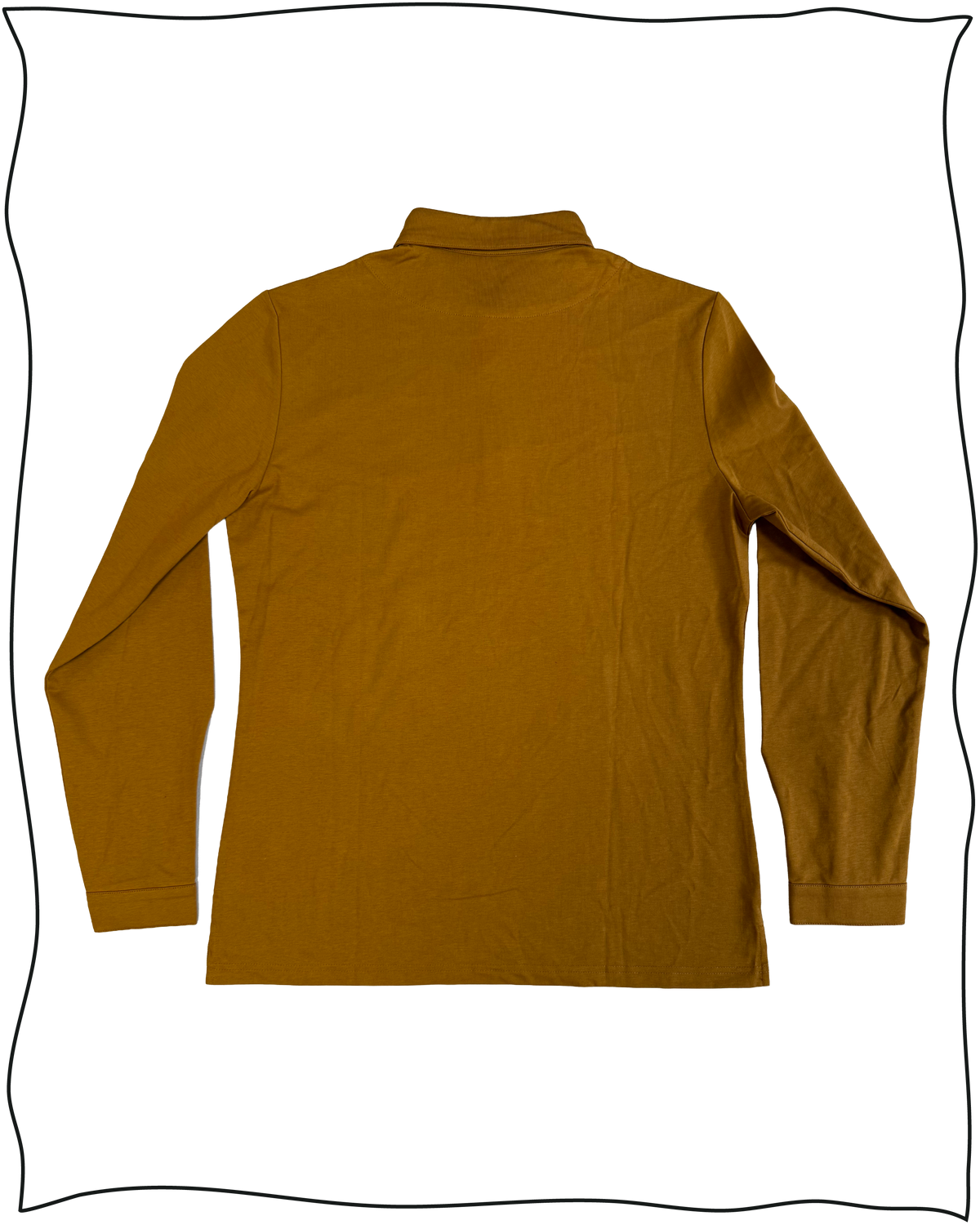 Sample Turmeric Long Sleeve Polo 'Bulldog' Size M