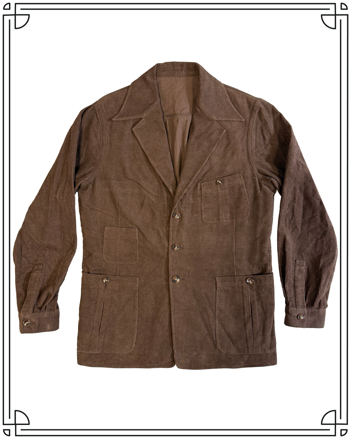 Sample Chocolate Corduroy Artisan Jacket Size 40