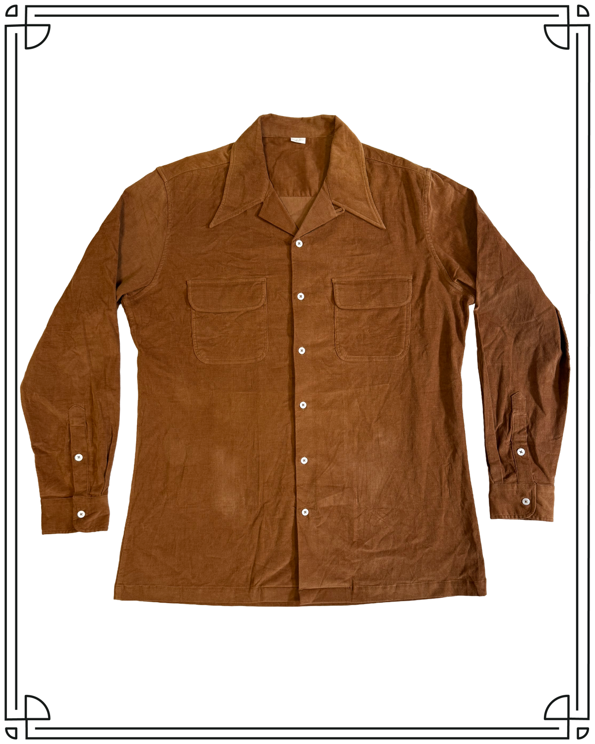 Sample Russet Corduroy Camp Shirt Size 15.5