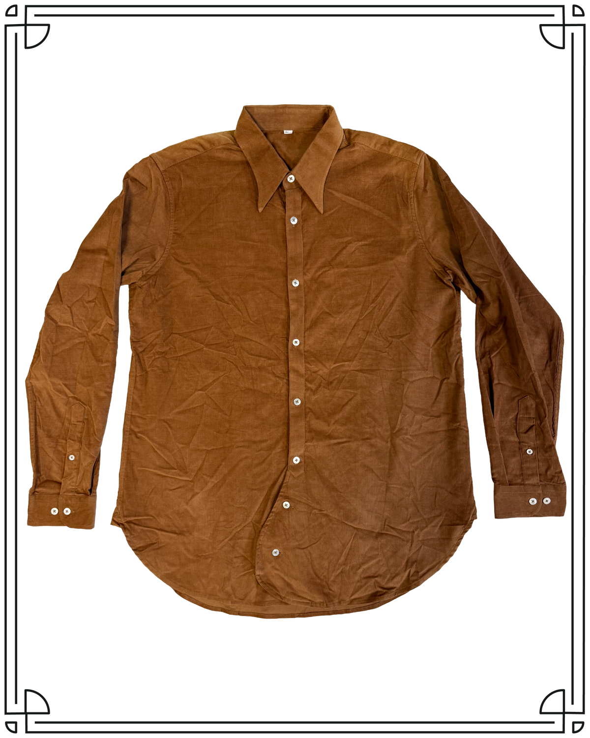 Sample Russet Corduroy Spearpoint Shirt Size 16