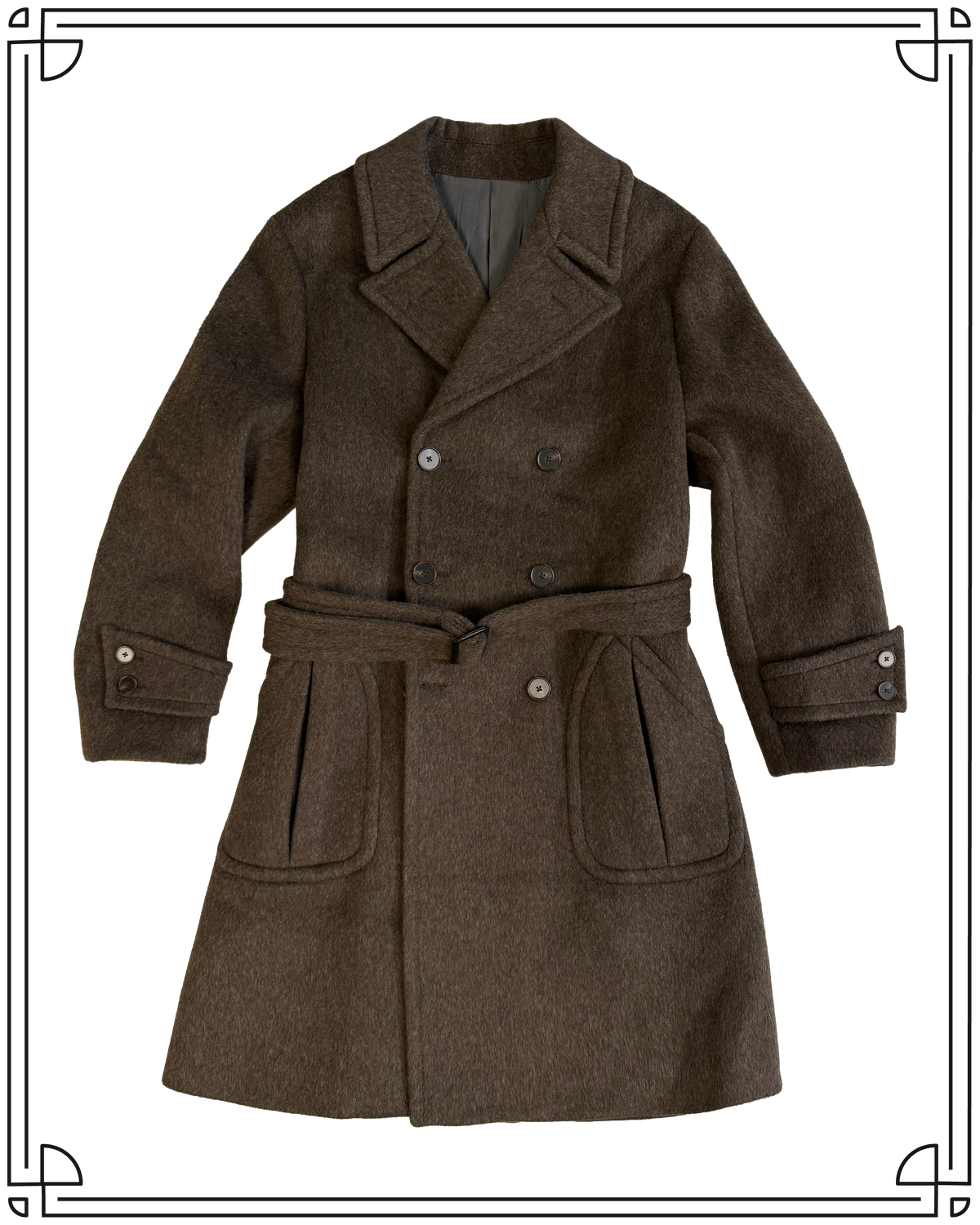 Sample Fawn Wool/Camel Ulster Coat Size 44