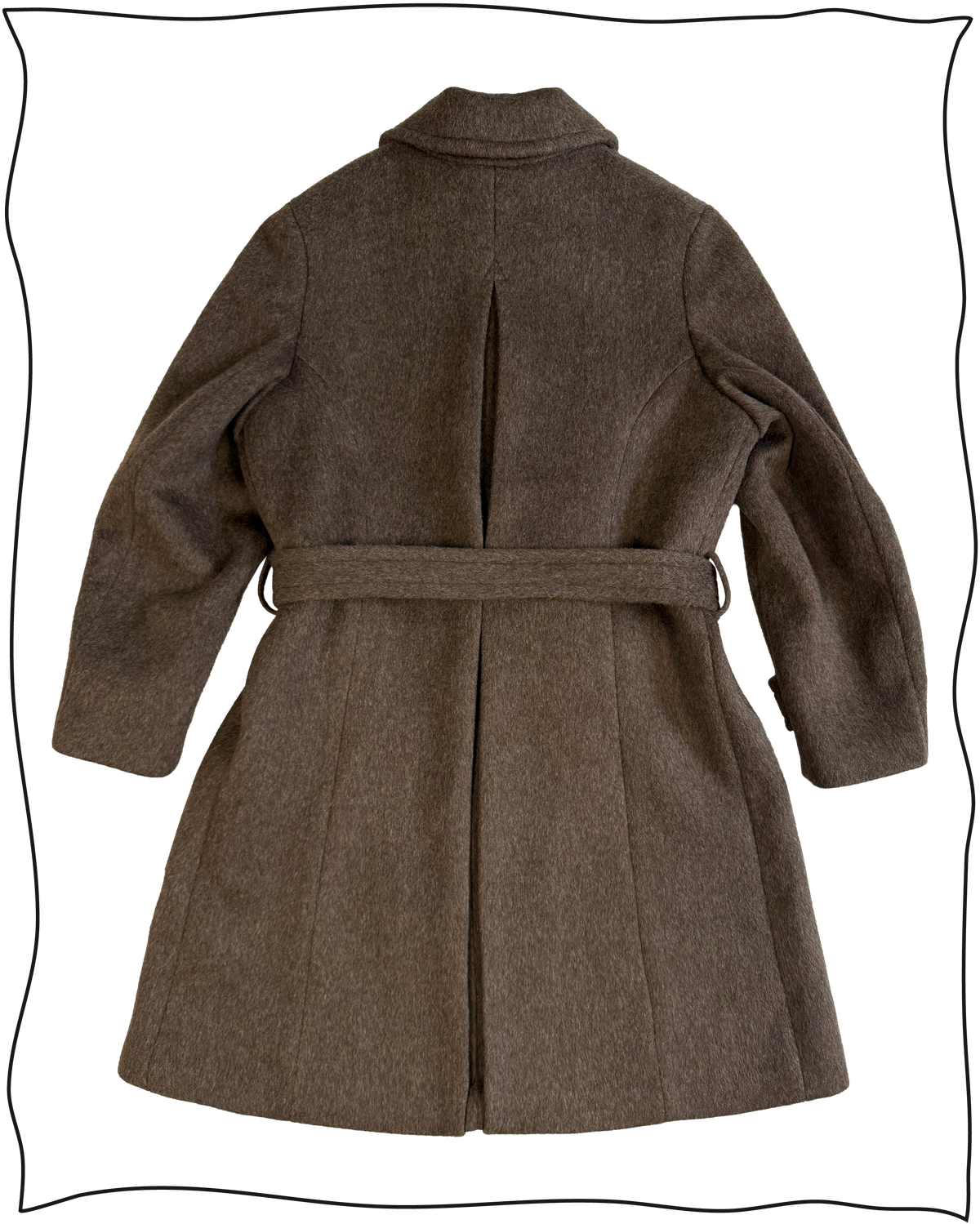 Sample Fawn Wool/Camel Ulster Coat Size 44