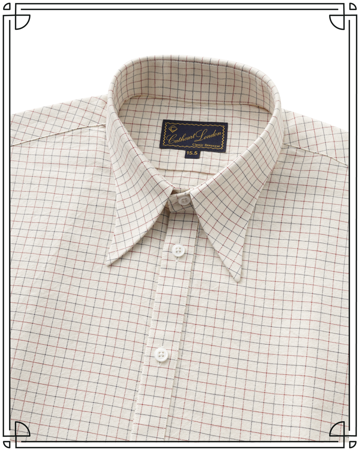 Cream Tattersall Dress Shirt