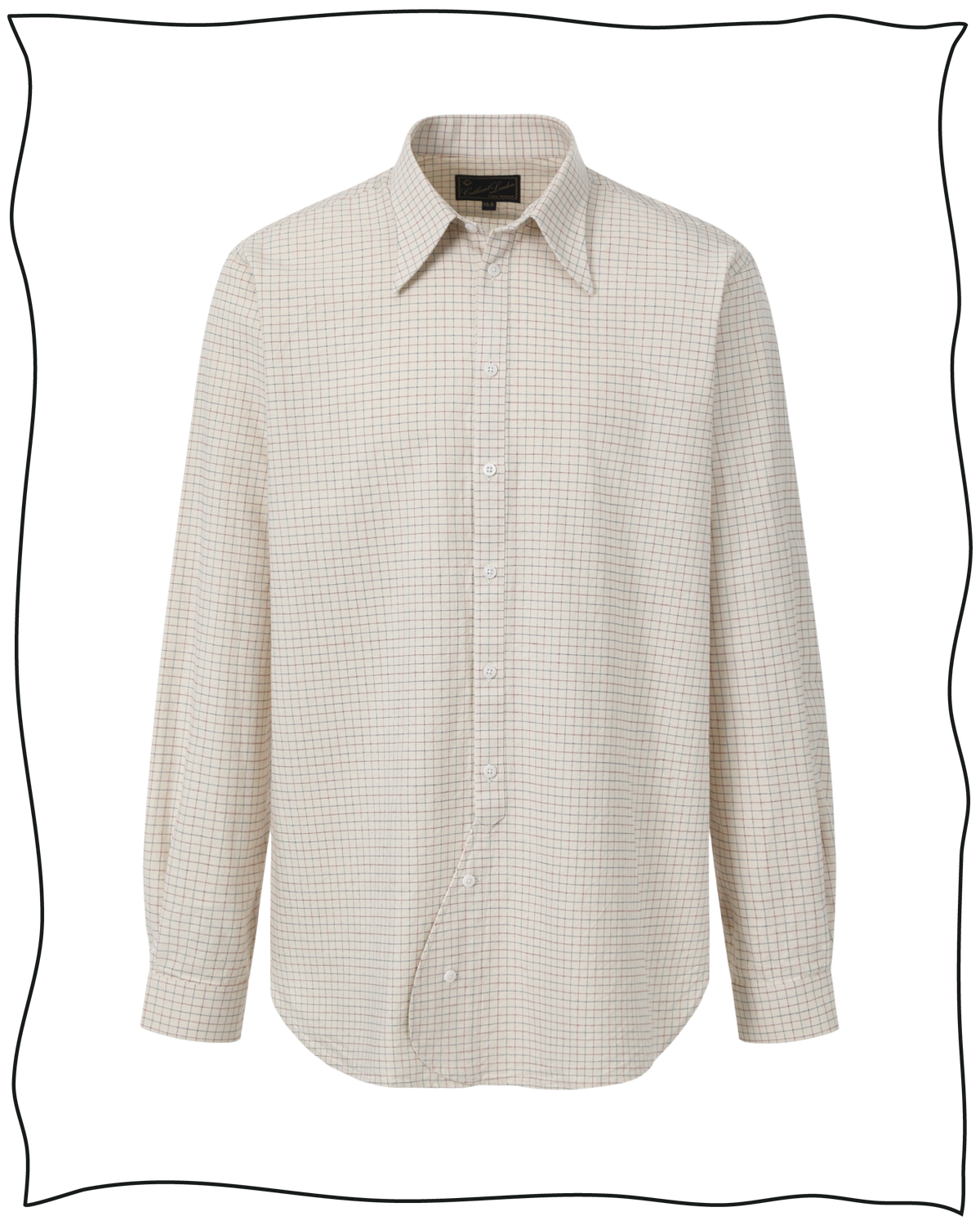 Cream Tattersall Dress Shirt