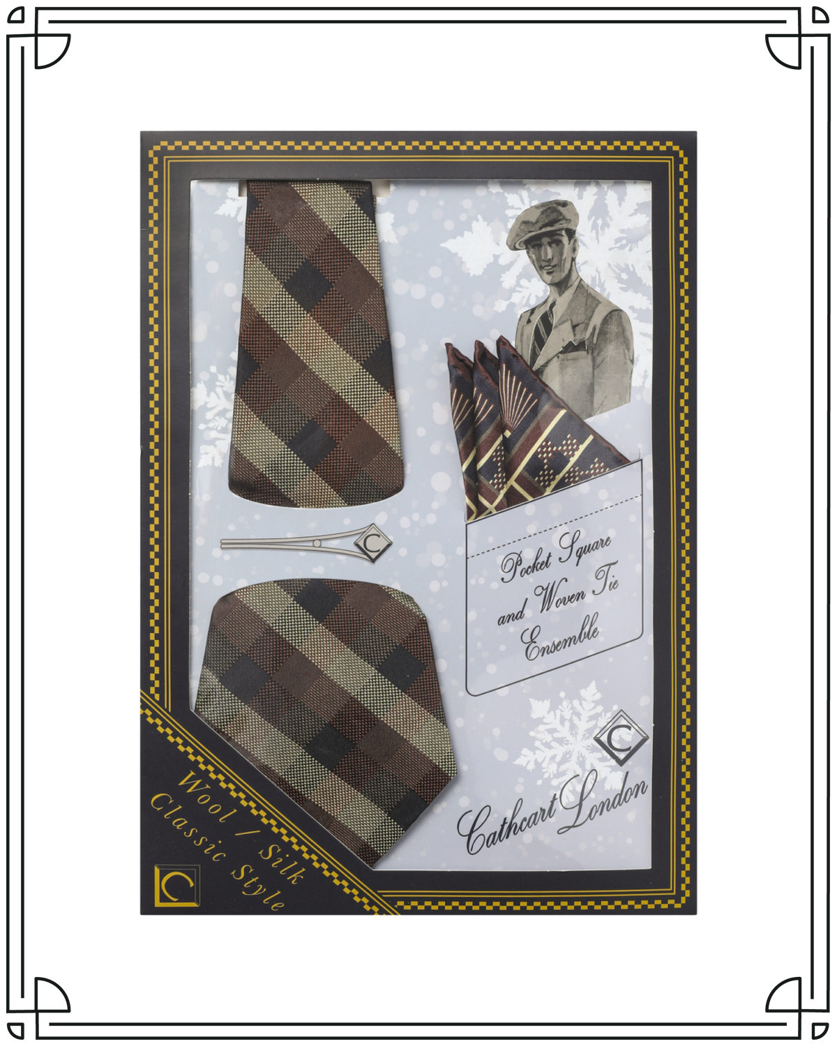 Hazelnut Plaid Tie & Pocket Square