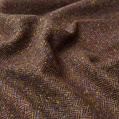 Magee / Chocolate Flecked Donegal Tweed Herringbone / 100% Lambswool / 400/430gms / 912/7206