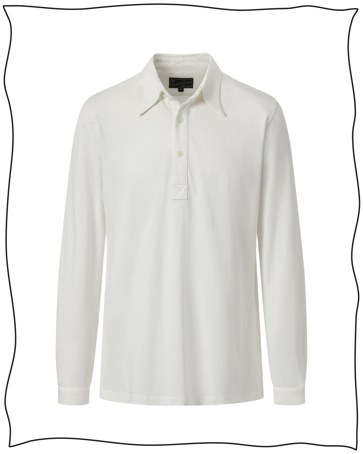 Cream Long Sleeve Polo