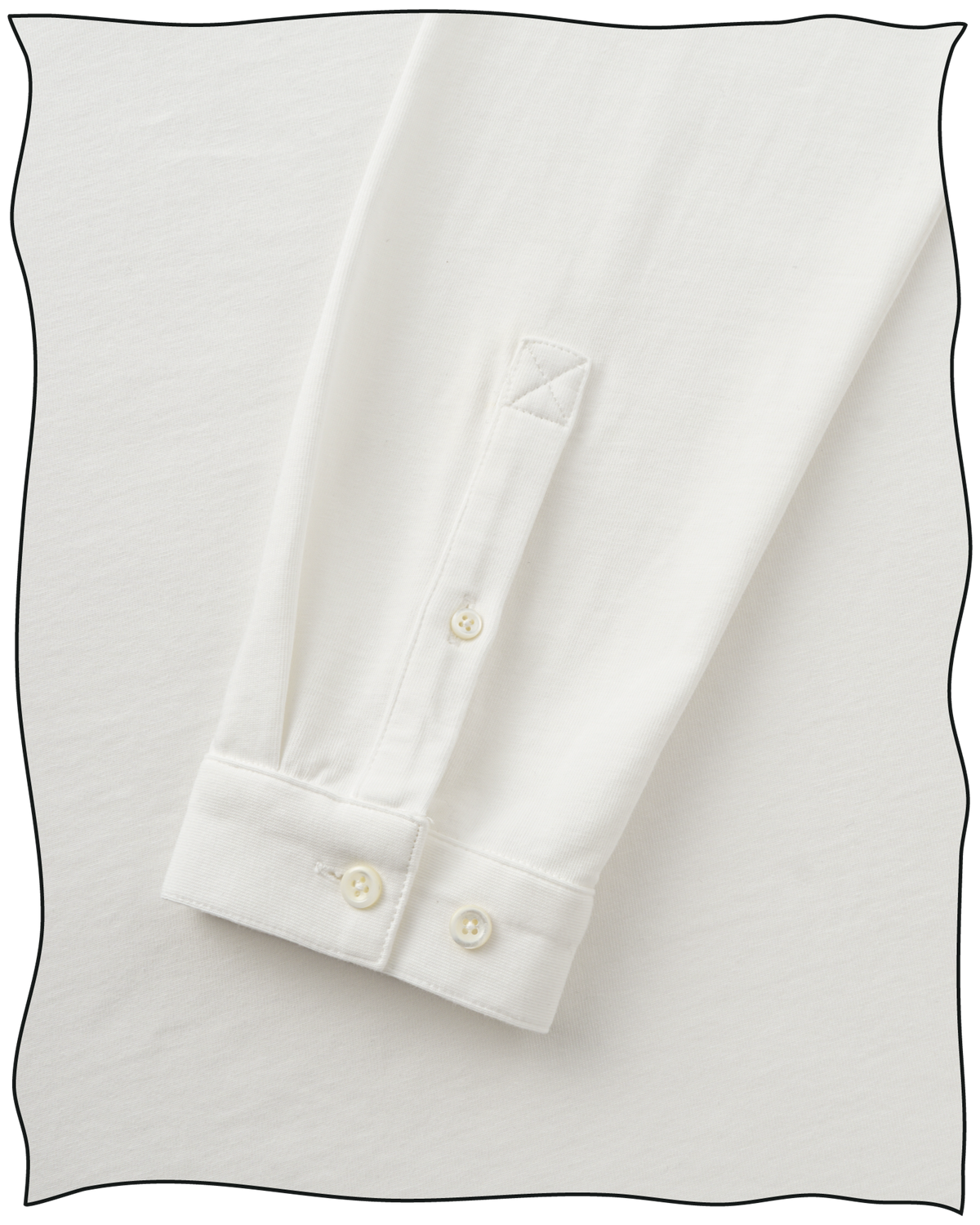 Cream Long Sleeve Polo