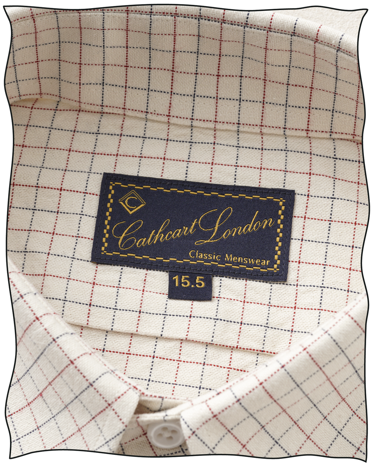 Cream Tattersall Dress Shirt