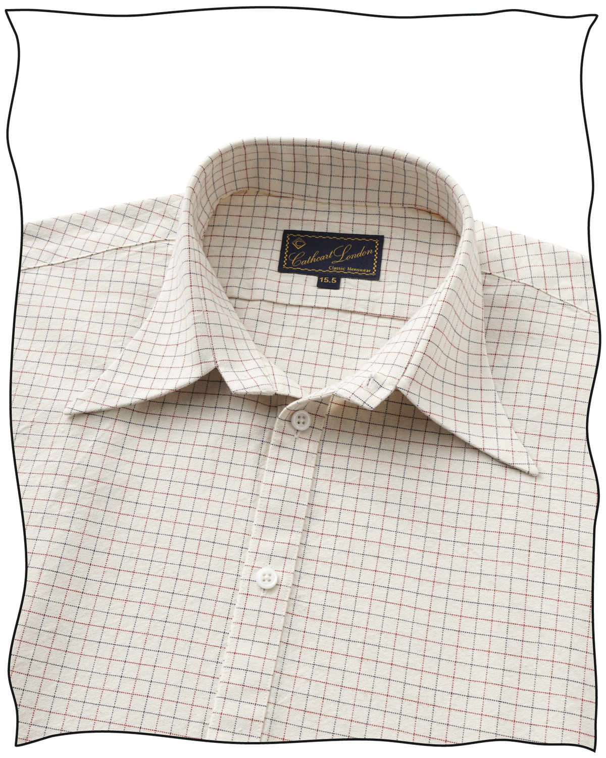 Cream Tattersall Dress Shirt