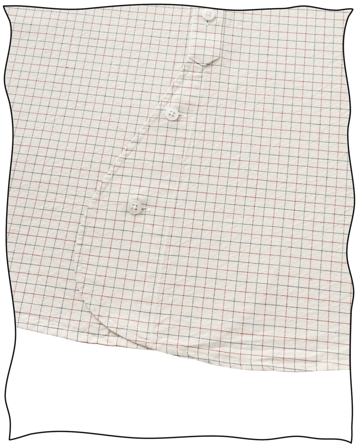 Cream Tattersall Dress Shirt