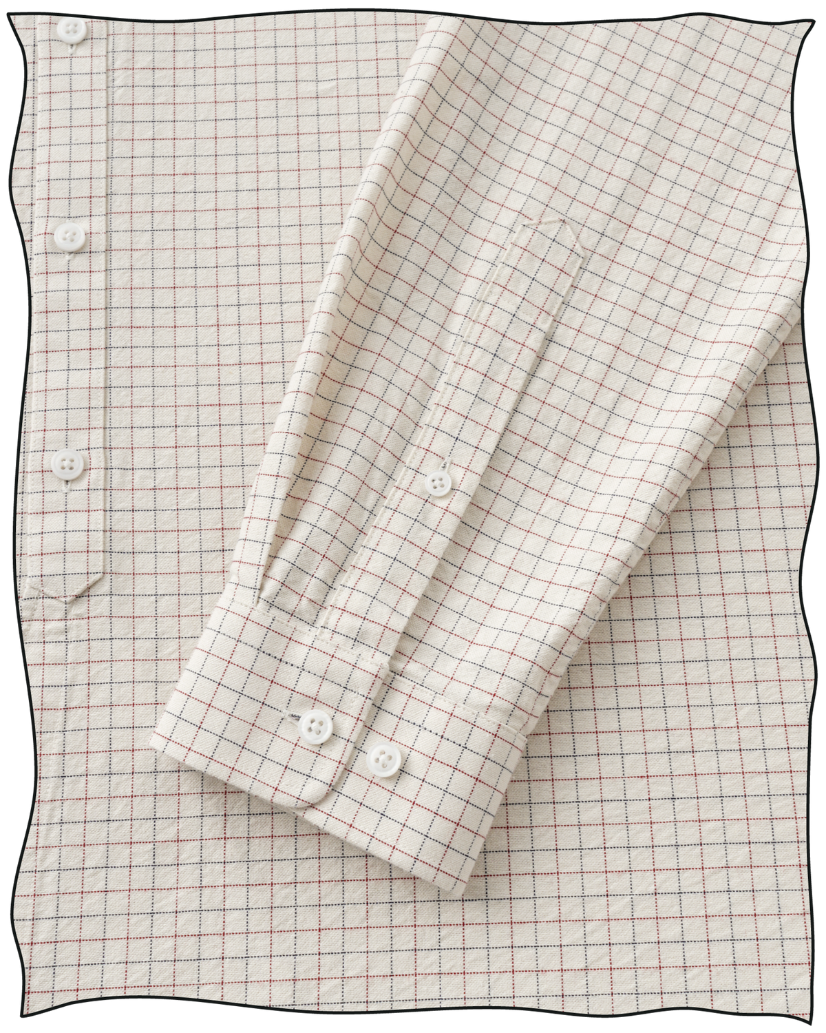 Cream Tattersall Dress Shirt