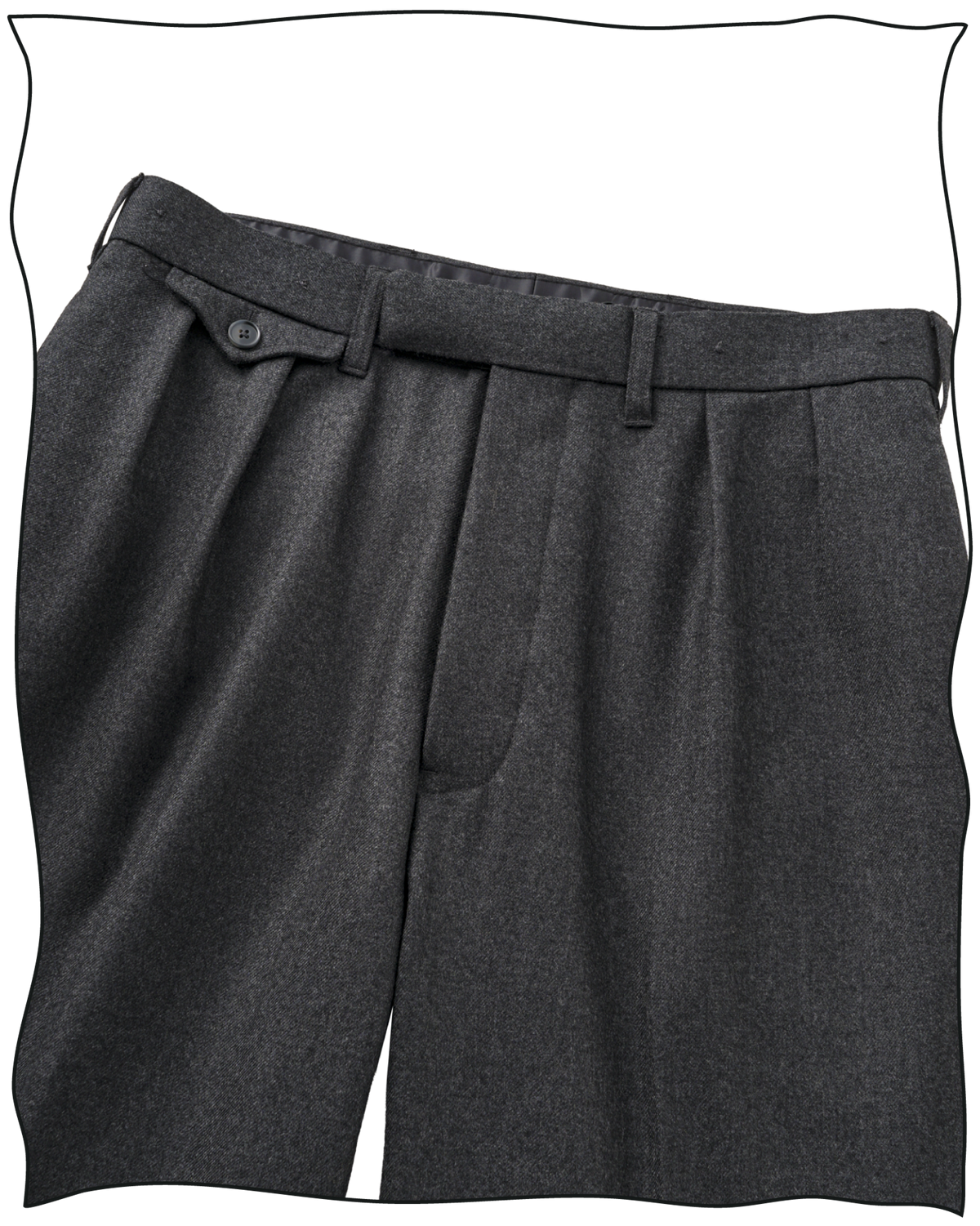 Grey Worsted Astor Trousers