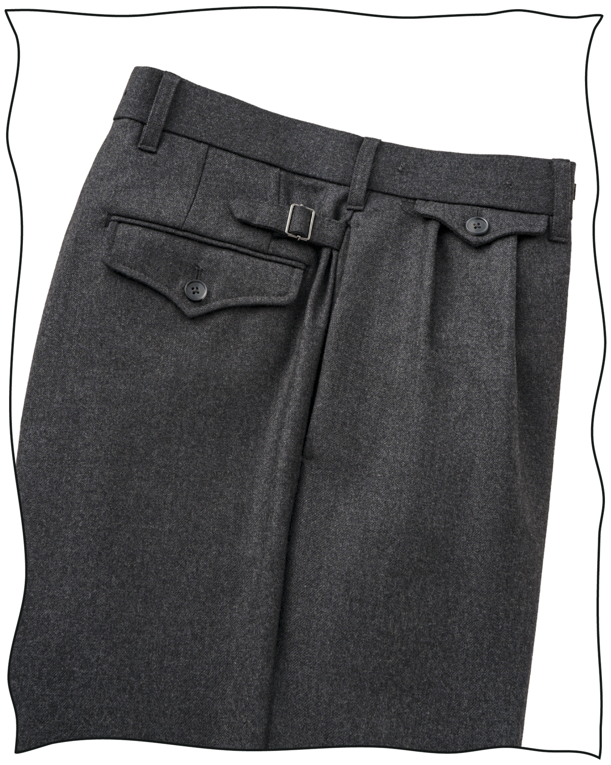 Grey Worsted Astor Trousers