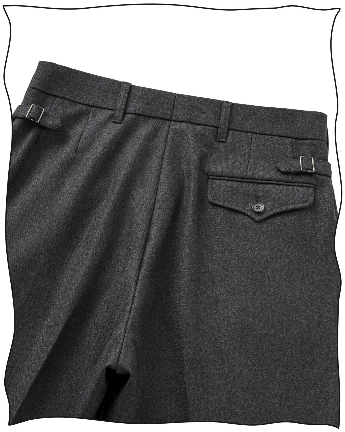 Grey Worsted Astor Trousers