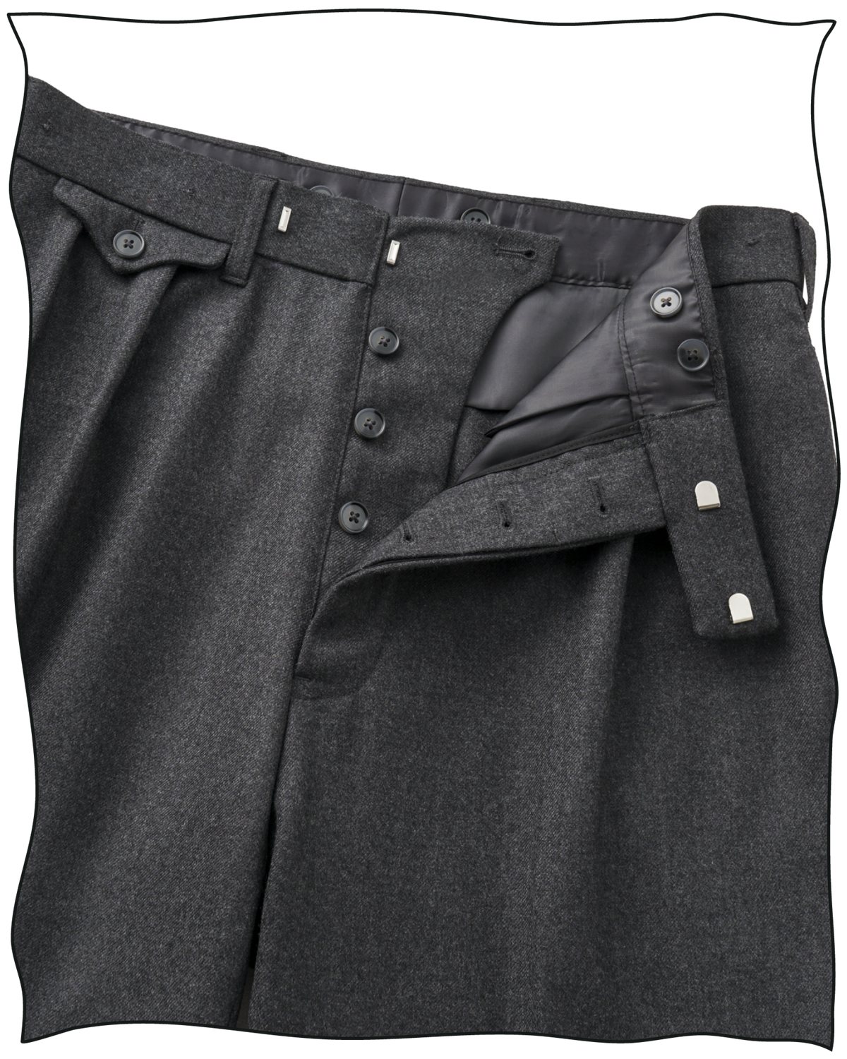 Grey Worsted Ellington Trousers