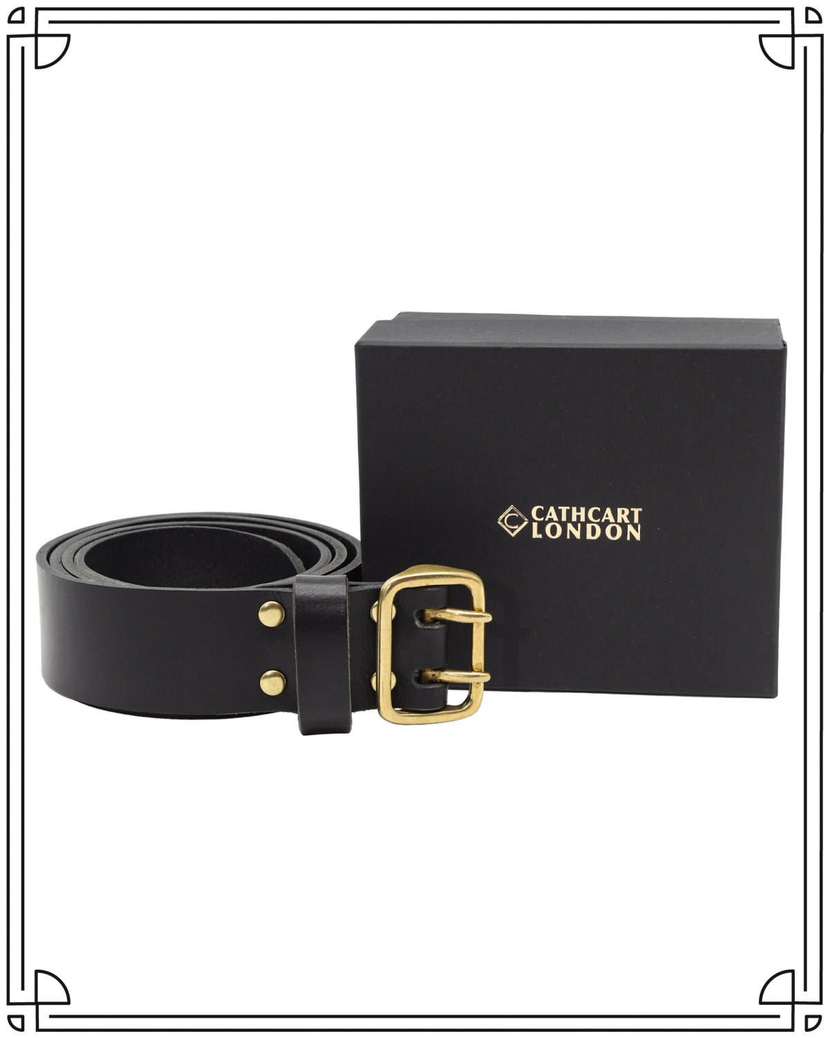Black Leather Night Watch Belt
