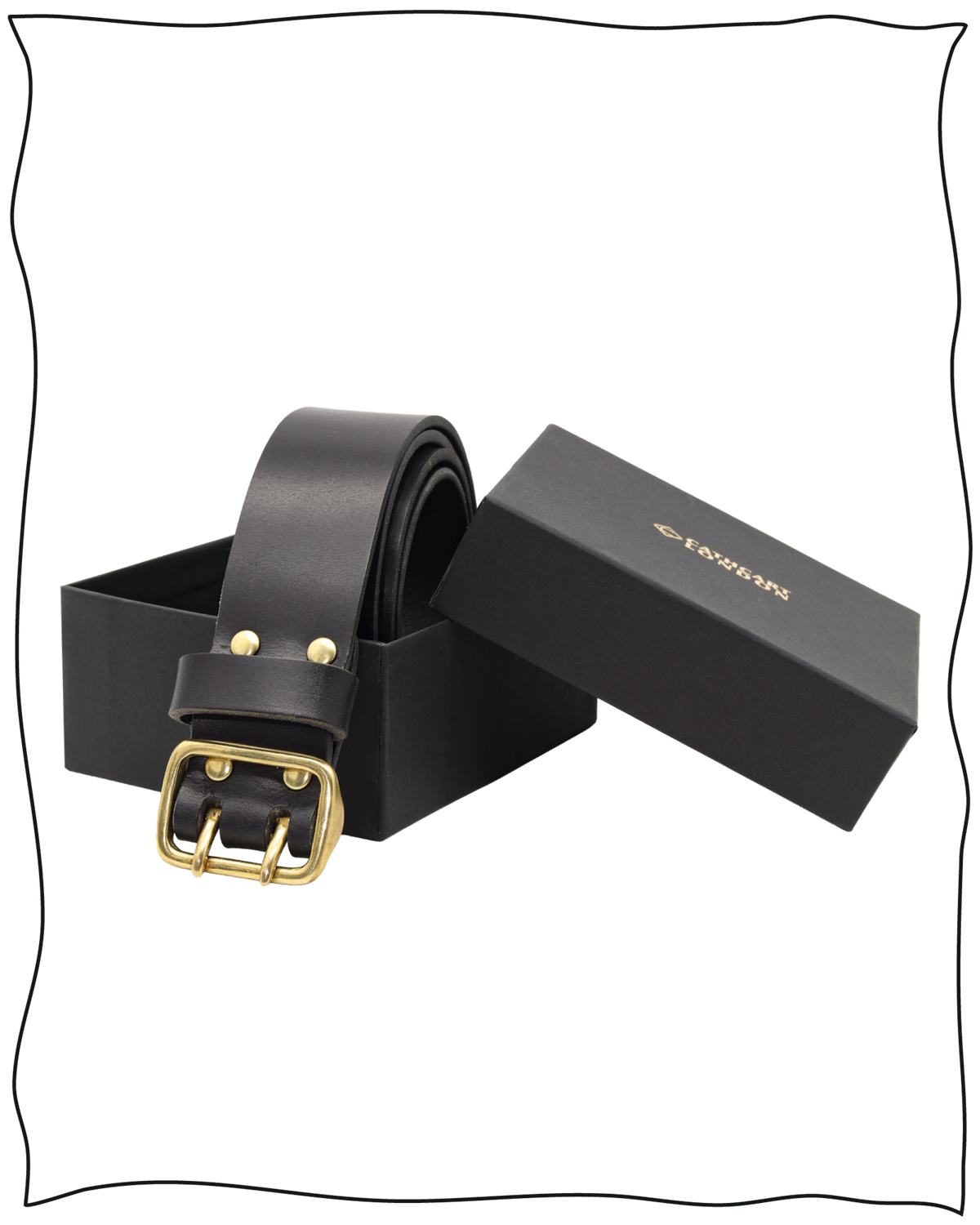 Black Leather Night Watch Belt
