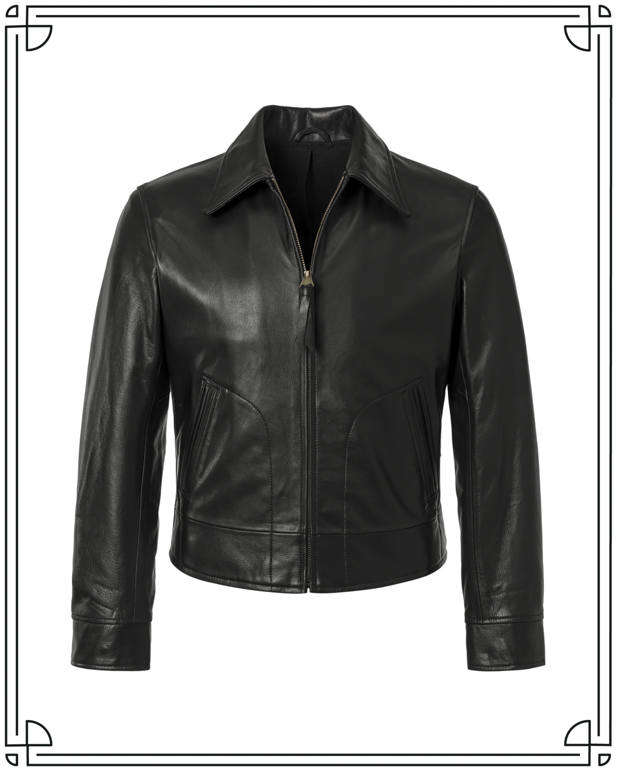 Black Leather Flat Track Jacket