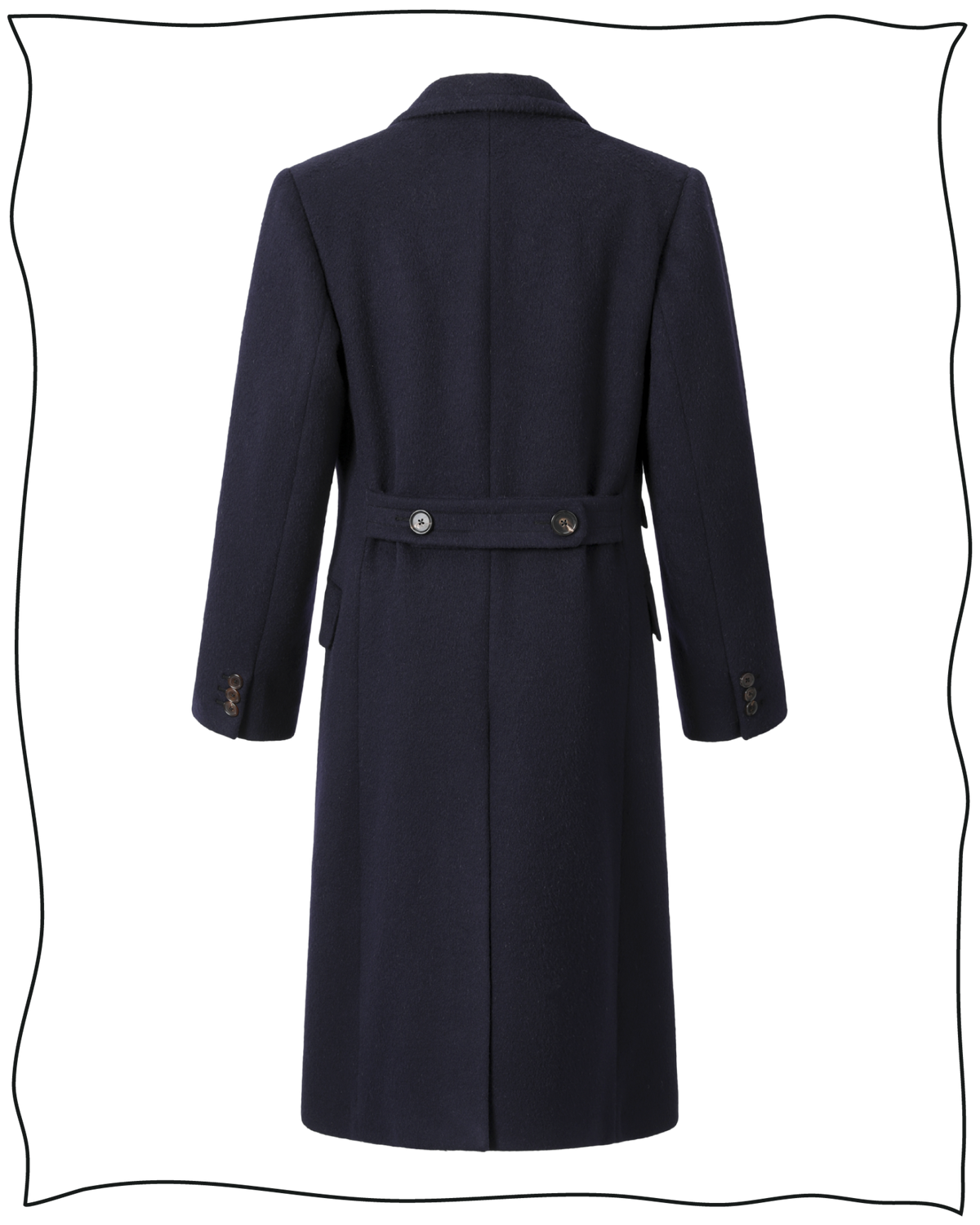 Navy Chesterfield Overcoat