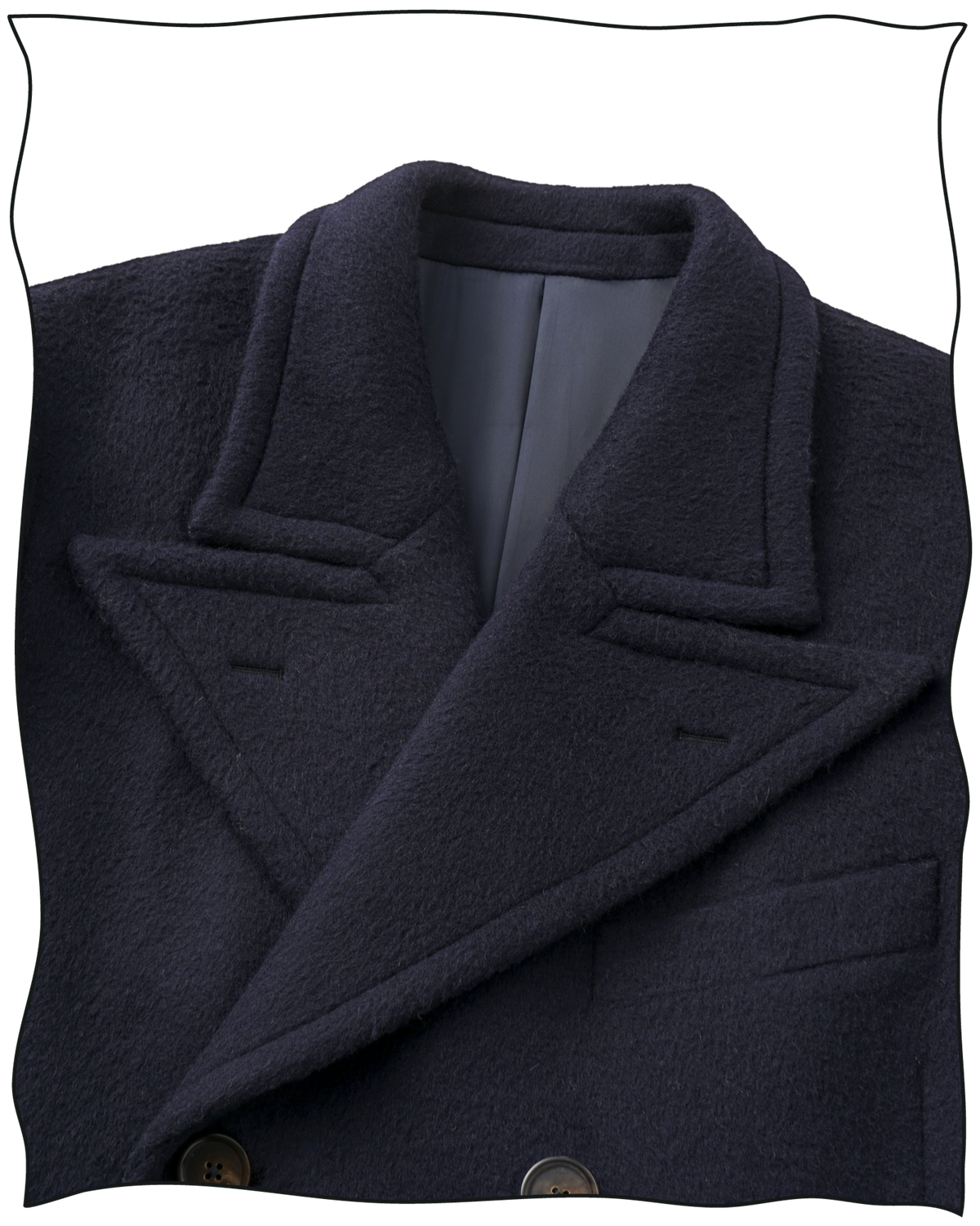 Navy Chesterfield Overcoat
