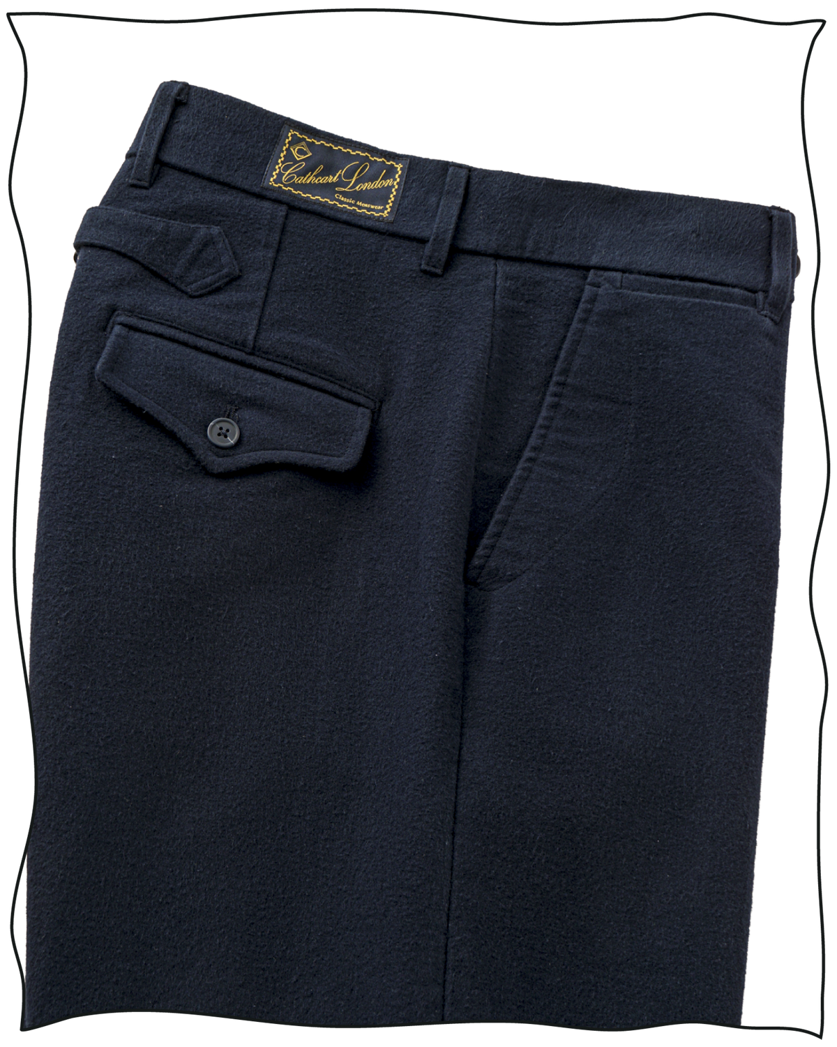 Navy Moleskin Work Trousers