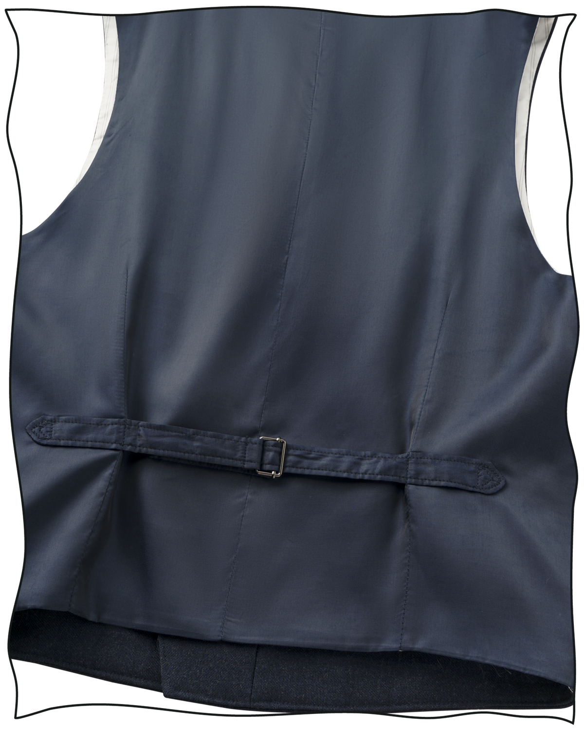 Navy Worsted DB Waistcoat