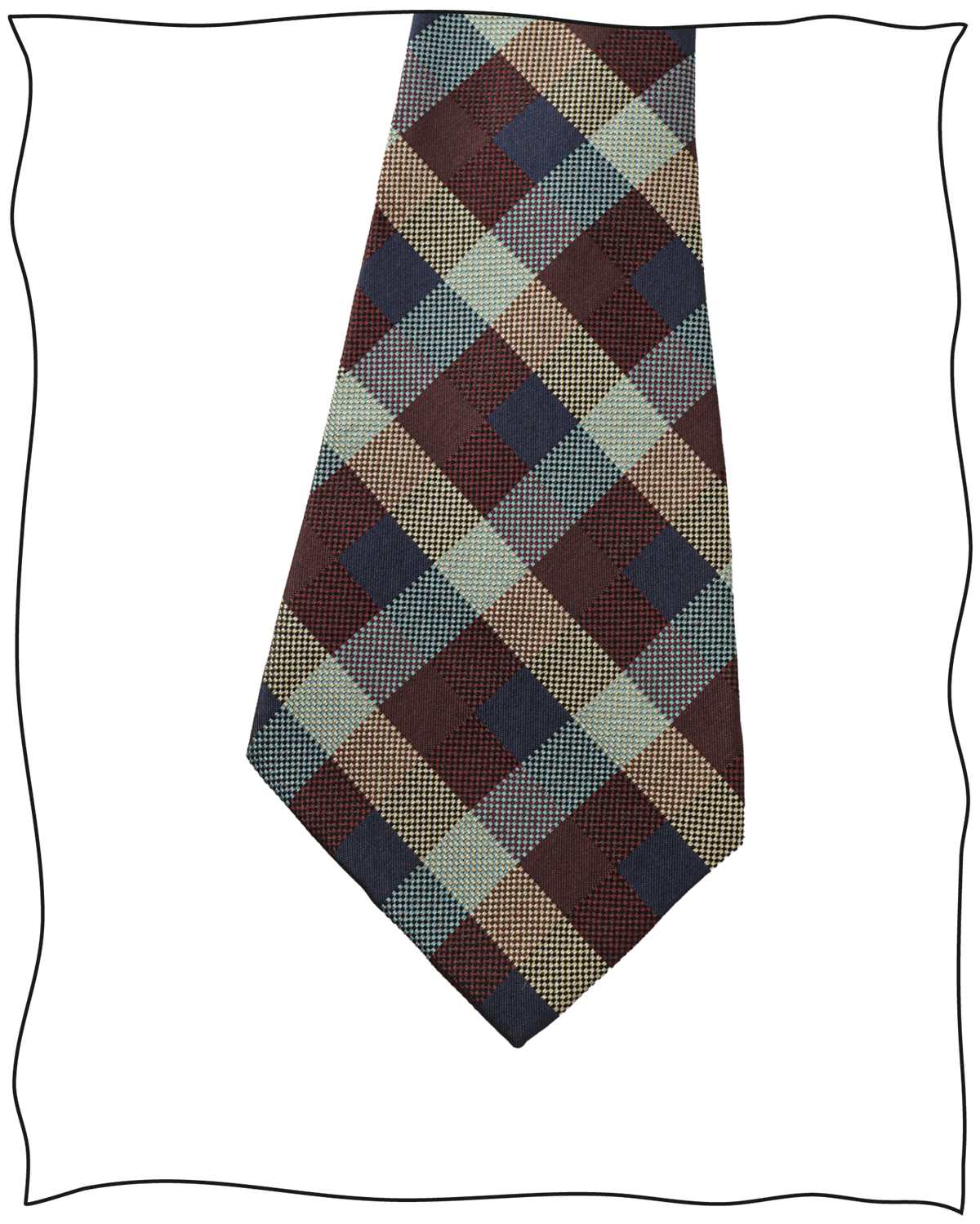 Teal Plaid Tie & Pocket Square