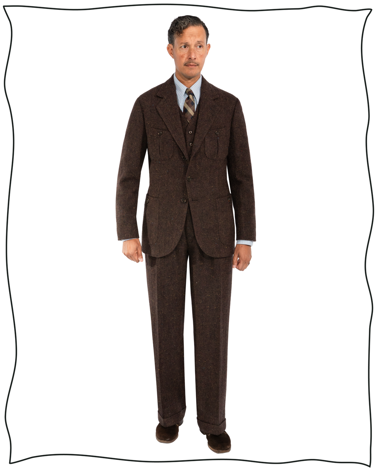 Chocolate Donegal King Cole Jacket