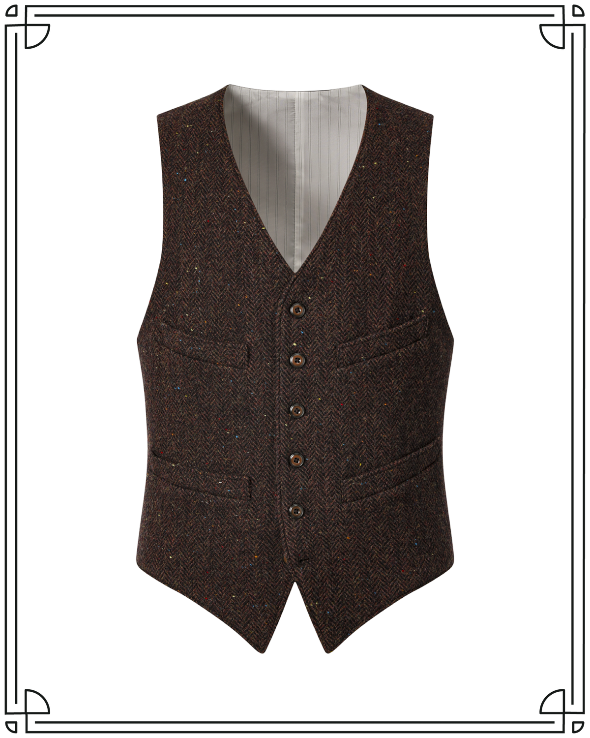 Chocolate Donegal Waistcoat