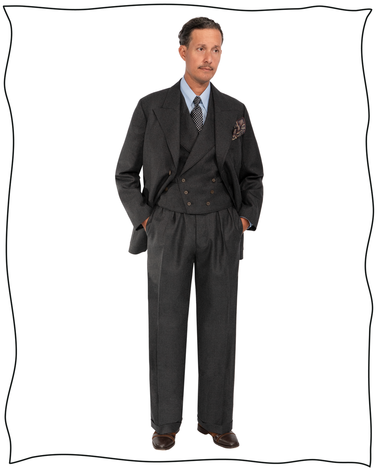 Grey Worsted Ellington Trousers