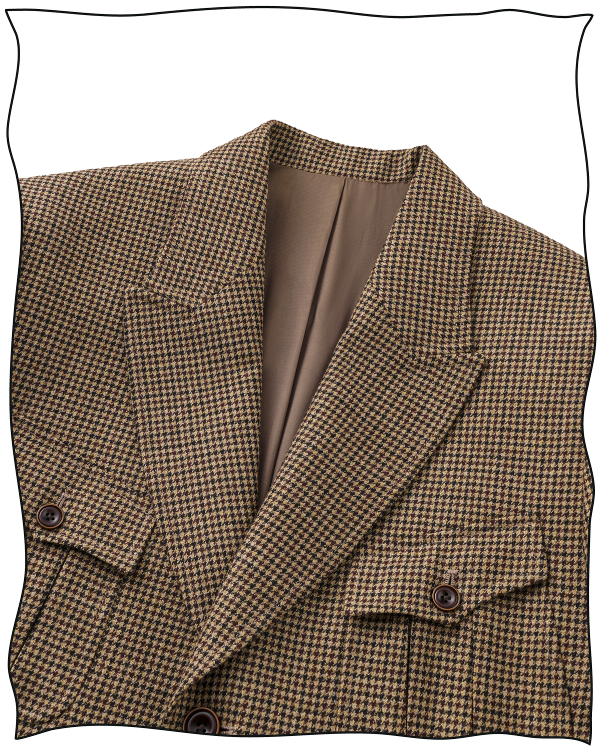 Golden-Brown Puppytooth Vanderbilt Jacket
