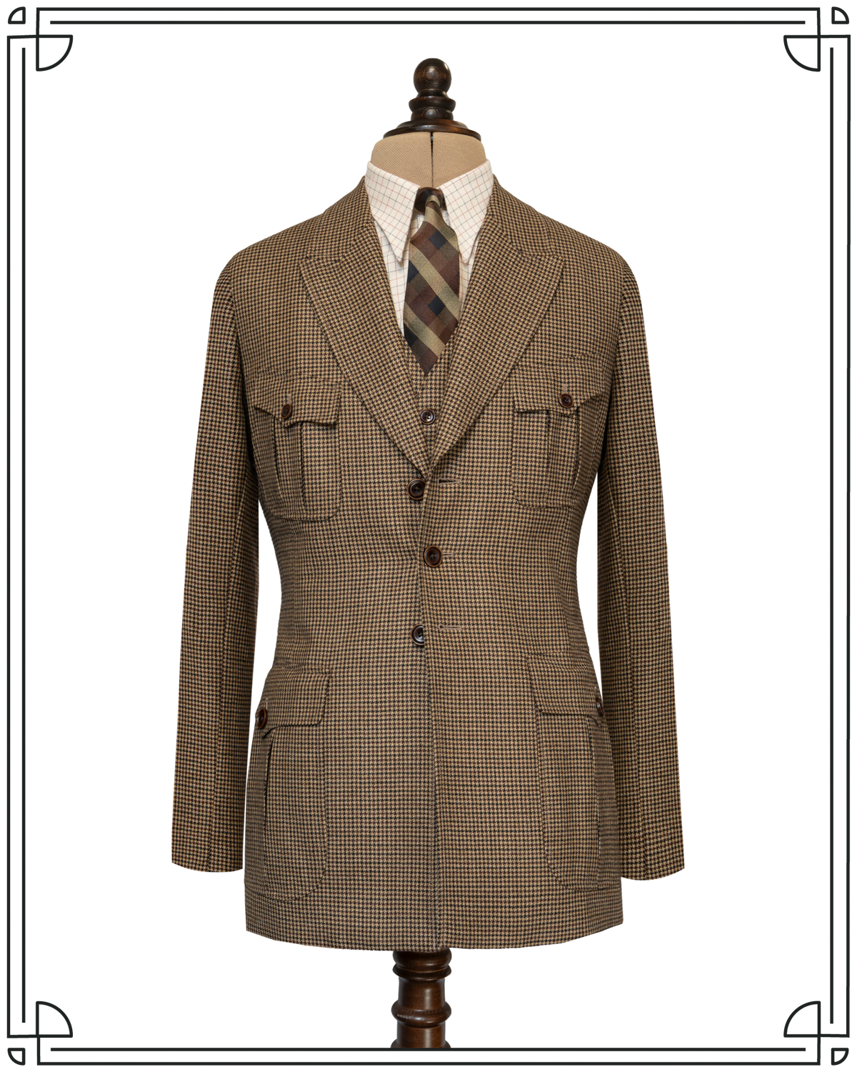 Golden-Brown Puppytooth Vanderbilt Jacket