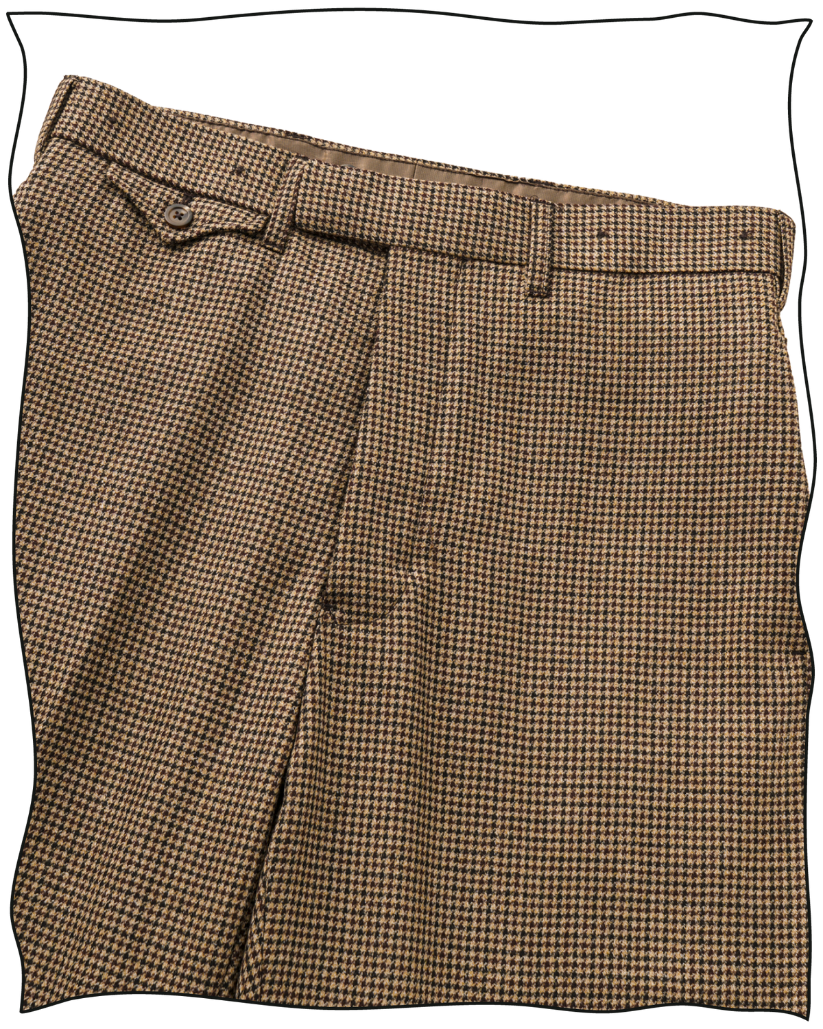 Golden-Brown Puppytooth Plus Fours