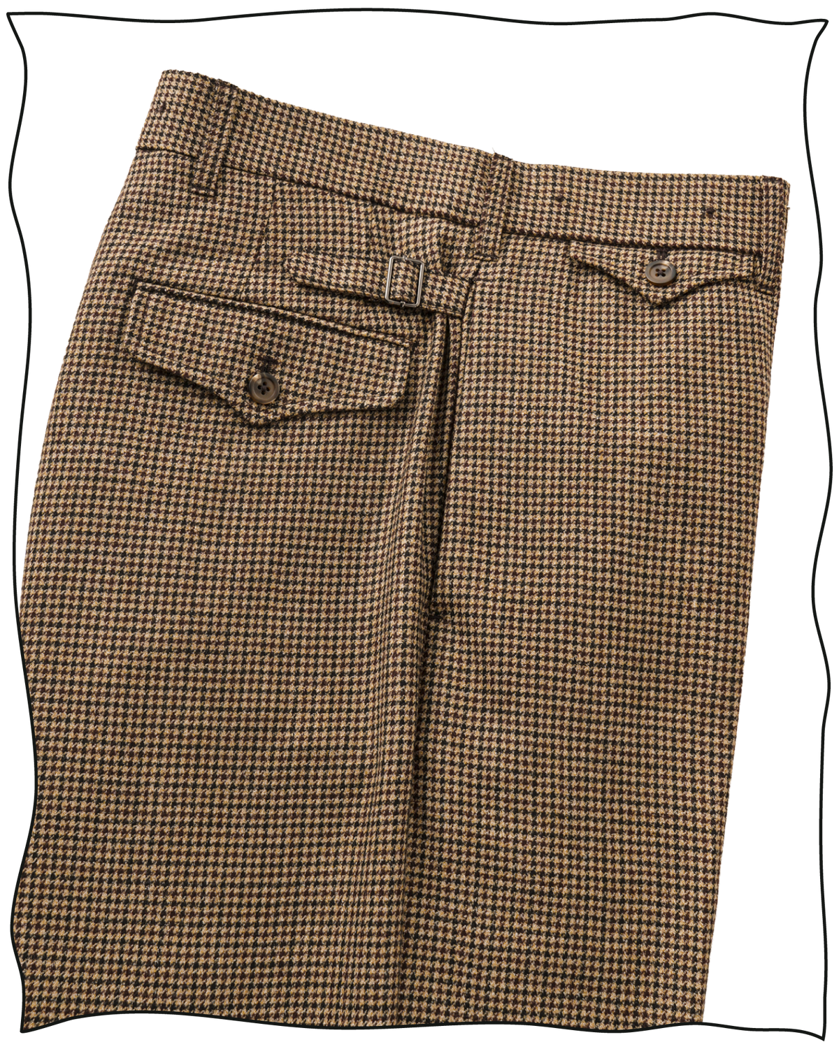 Golden-Brown Puppytooth Plus Fours
